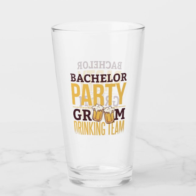 Verre Bachelor Party Groom Dragon Team Funny Mariage (Devant)