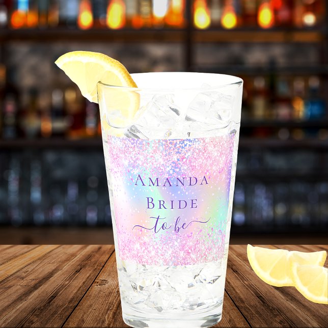 Verre Bachelorette à mariée rose holographique (Créateur téléchargé)