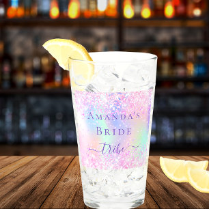 Verre Bachelorette de la tribu des mariées violettes ros