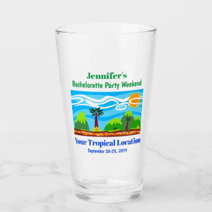 Verre Bachelorette Mariage Tropical Beach Trip