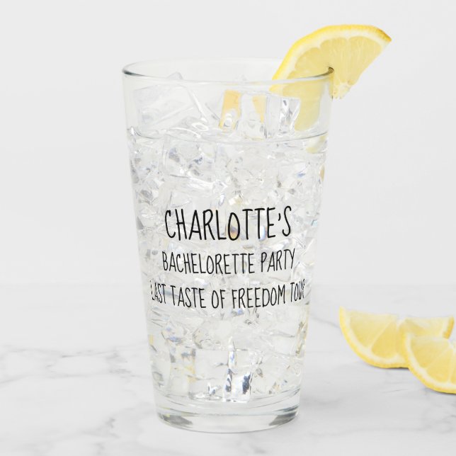 Verre Bachelorette Party Dernier Taste of Freedom Tour (Dos glace)