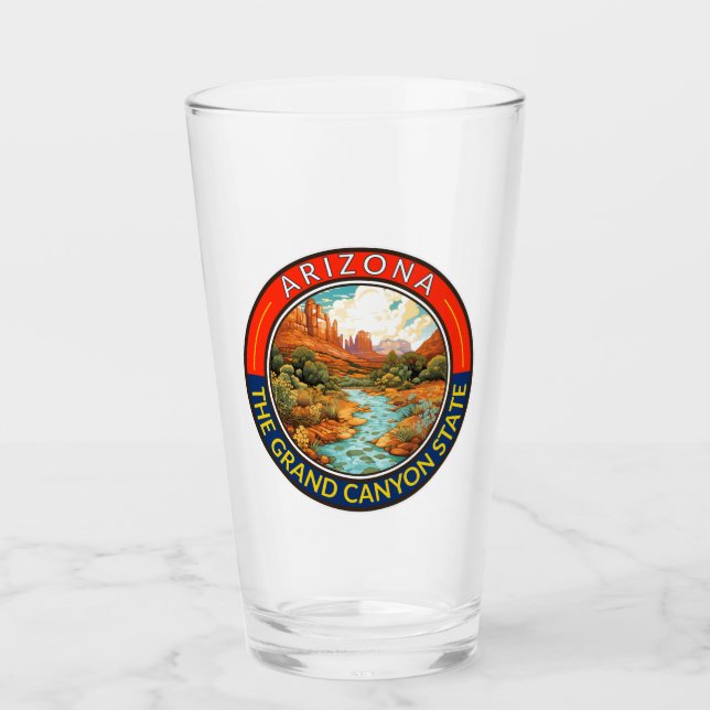 Verre Badge d'art de voyage Arizona (Devant)