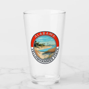 Verre Badge d'art de voyage de l'Alabama