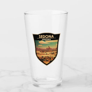 Verre Badge d'art de voyage rétro de Sedona Arizona