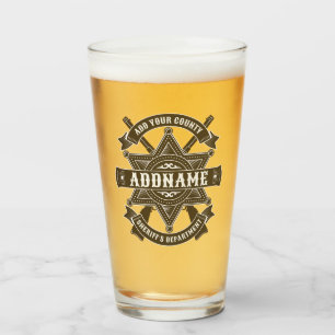 Verre Badge de Rifles Adjoint Old West Sheriff Personnal