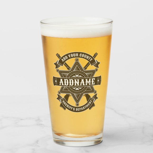 Verre Badge de Rifles Adjoint Old West Sheriff Personnal (Devant (rempli))