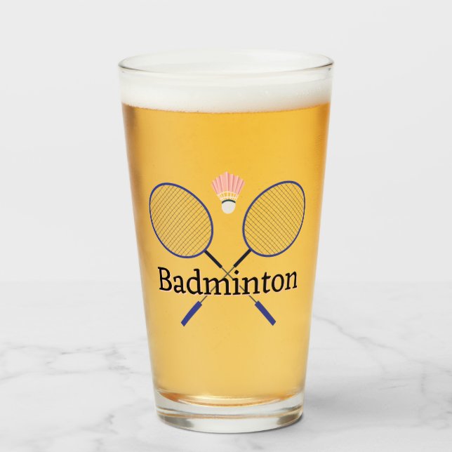 Verre Badminton Design (Devant (rempli))