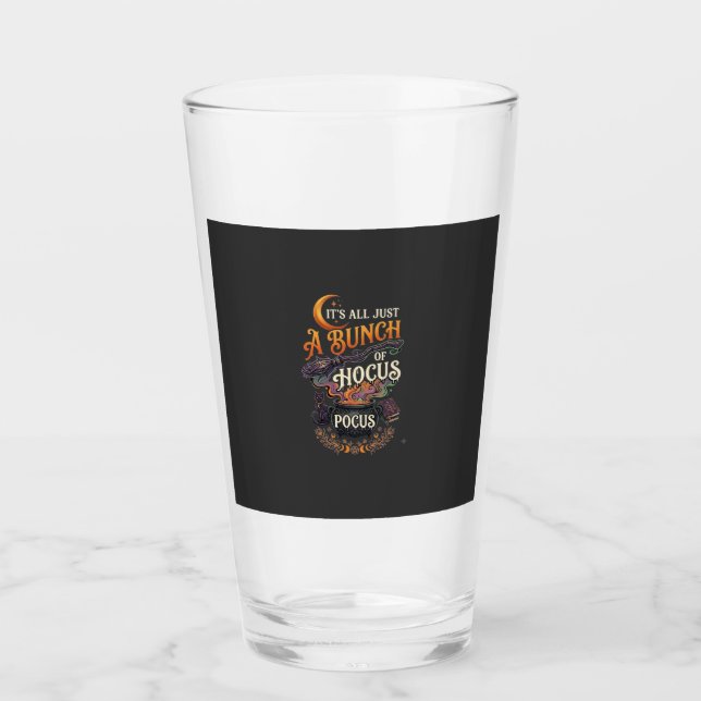 Verre Balai de sorcière Hocus Pocus Chat noir Chaudron m (Devant)