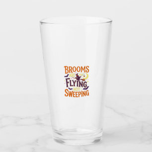 Verre Balais Volants Balayant Sorcière de Halloween Lune