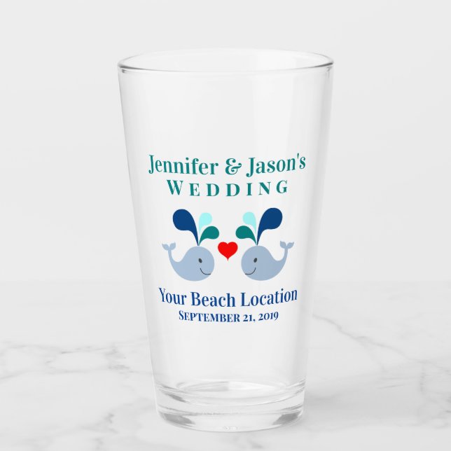 Verre Baleine mariage Plage tropicale Point de destinati (Devant)
