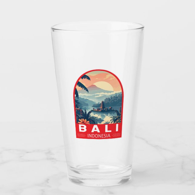 Verre Bali Indonésie Travel Art Vintage (Devant)