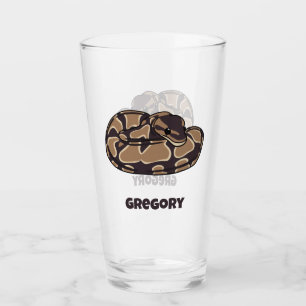 Verre Ball Python Snake, Brown et Tan Personnalisé