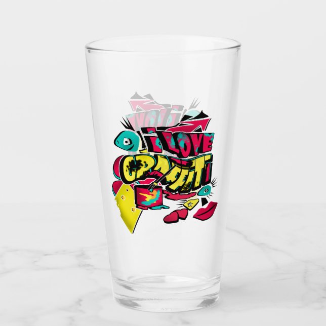 Verre bande dessinée Abstraite style graffiti grunge urb (Devant)