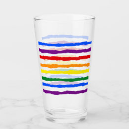 Verre Bandes arc-en-ciel colorées