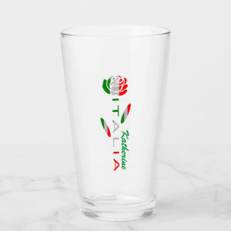 Verre Bandiera d'Italia Rosa Personalized