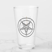 Baphomet et Anton LaVey Sigil Glass