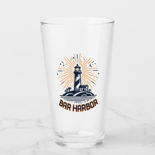 Verre Bar Harbor Maine Phare Lever du soleil