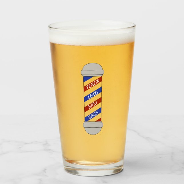 Verre Barbershop Barber Pot pièces Coupe (Devant (rempli))