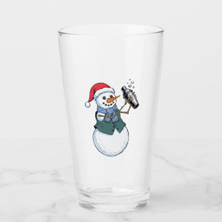 Verre Barman Bonhomme de Neige Noël 2026 Cocktail de Fêt