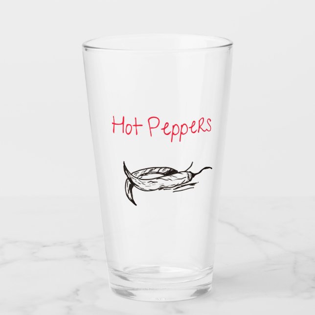 Verre Barware Tumbler avec conception de poivron chaud (Devant)