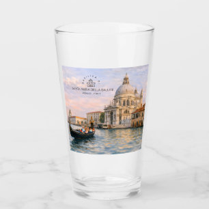 Verre Basilique de Venise Salute Aquarelle Dômes Iconiqu