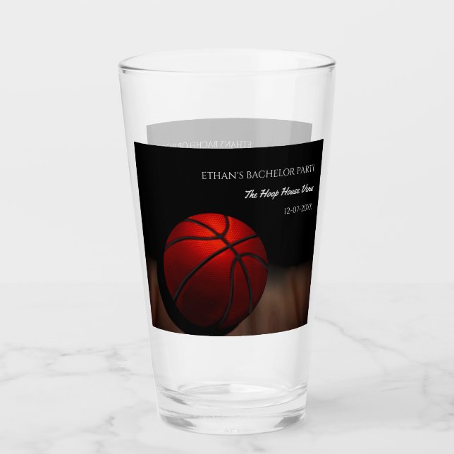 Verre Basketball Lover Bachelor / Sports de fête d'anniv (Devant)