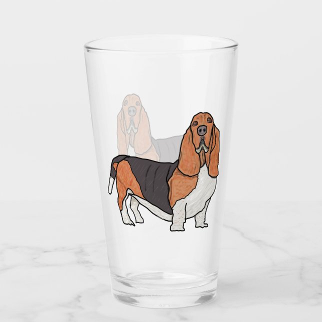 Verre Basset Hound (Devant)