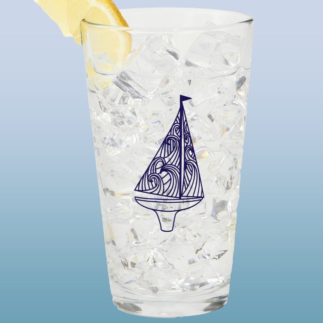 Verre Bateau à voile (Sailing boat yacht glass tumbler)