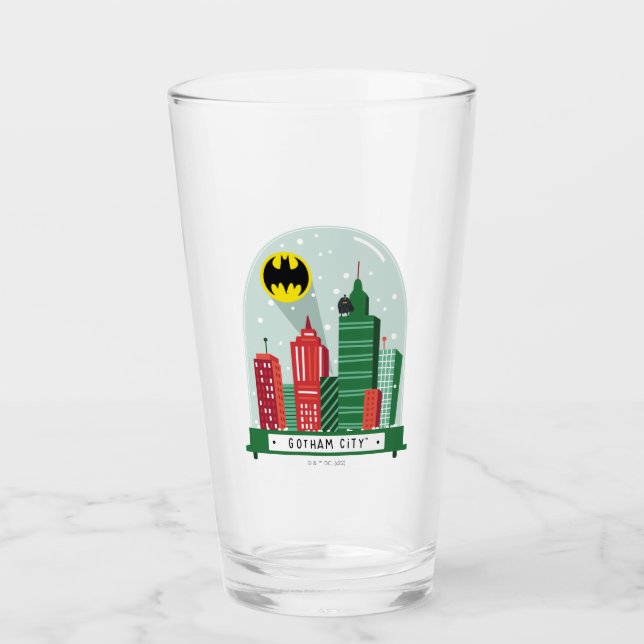 Verre Batman Gotham City™ - Graphique du Globe des neige (Devant)