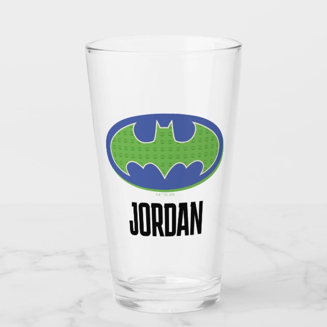 Verre Batman | Symbole pourpre et vert (Devant)