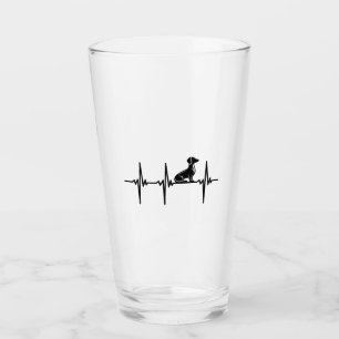 Verre Battement de coeur pour chiens dachshund loyaux