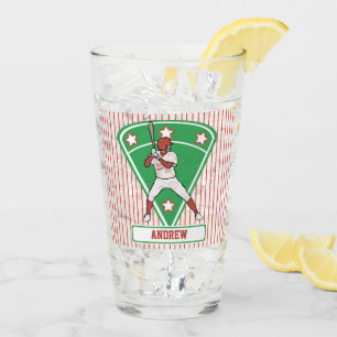 Verre Batterie de baseball personnalisée Star Rouge