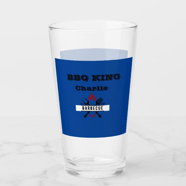 Verre BBQ KING Texte modifiable (Devant)