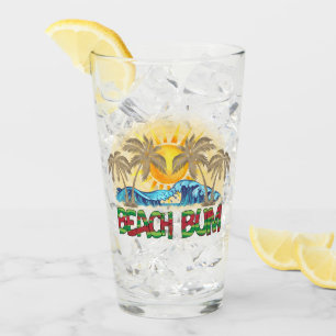 Verre Beach Bum   Watermelon, Ocean Waves et soleil trop