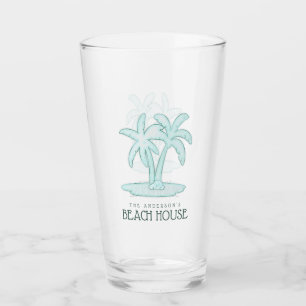 Verre Beach House Palm Trees Aqua Blue ID623