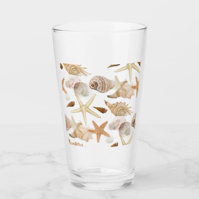 Verre Beach Seashells Coquillages Océan Balnéaire (Devant)