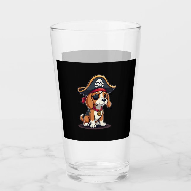 Verre Beagle Costume de pirate Jolly roger Drapeau Croix (Devant)