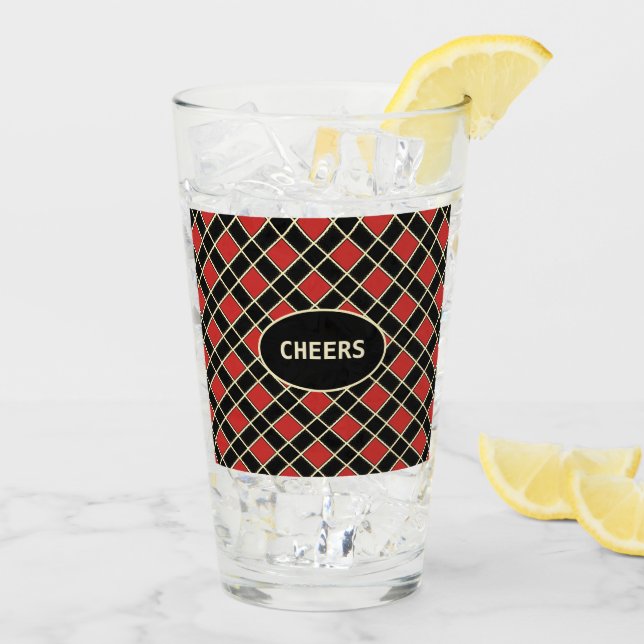 Verre Beau Motif Diamond (Dos glace)