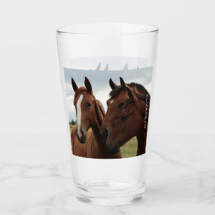 Verre Beaux Chevaux Personnalisés