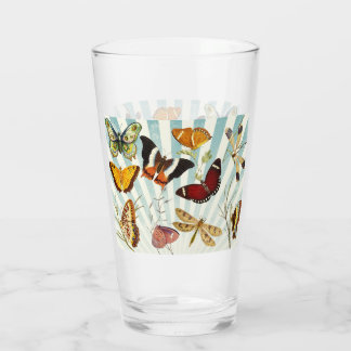 Verre Beaux papillons colorés