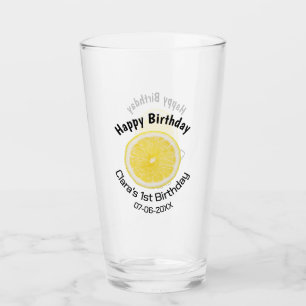 Verre Bébé enfants 1er anniversaire citron tranche ajout