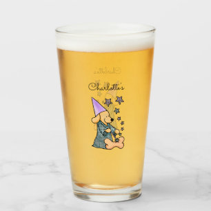 Verre Bébé mignon garçon bleu et noir élégant chien drôl