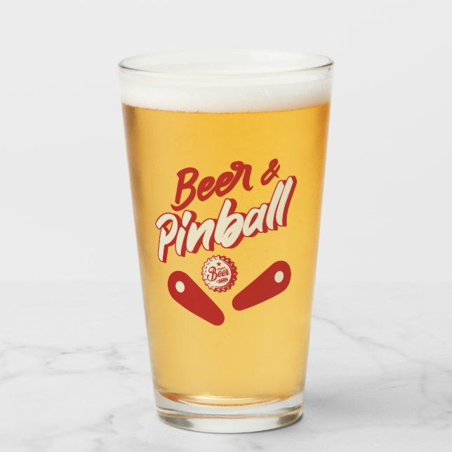 Verre Beer And Pinball  (Devant (rempli))