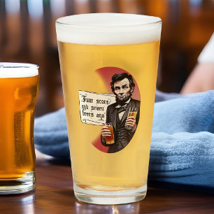 Verre Beer Tipsy Abraham Lincoln Boire Homebrew