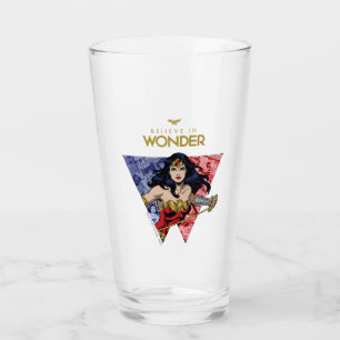 Verre "Believe In Wonder" Wonder Woman Lasso Comic Logo