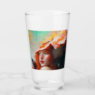 Verre Belle artiste Abstraite Red Haired Ginger Girl