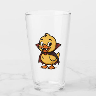 Verre Belle caricature canard d'Halloween vampire