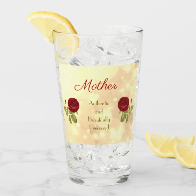 Verre Belle citation de mère (Devant glace)