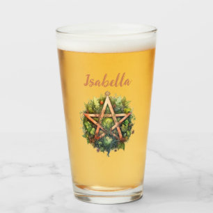 Verre Belle forêt Pagan Pentagram