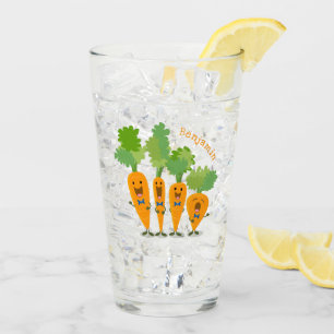 Verre Belle illustration du quatuor de carottes à carott
